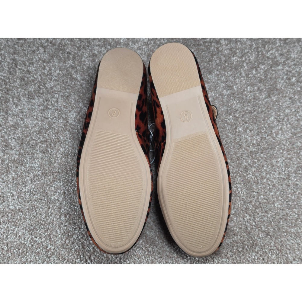 A New Day Tamsin Leopard Animal Print Mary Jane Ballet Flats Brown Black Women 8 - Picture 6 of 6